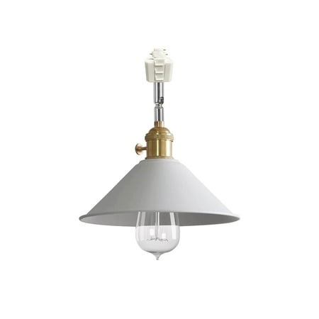 

FSLiving H-Type Track Pendant Light Adjustable Angle E26 Base Nordic Style White Macaron Track Lighting Fixture for Kitchen Island Sloped Ceiling Vaulted Ceiling Bulb&Track Not Included - 1 Light