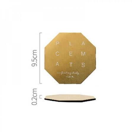 

Greyghost 1Pc Stainless Steel Plating Gold Coaster Insulation Placemat Home Geometric Insulation Tea Coaster Anti-scalding Coaster J4