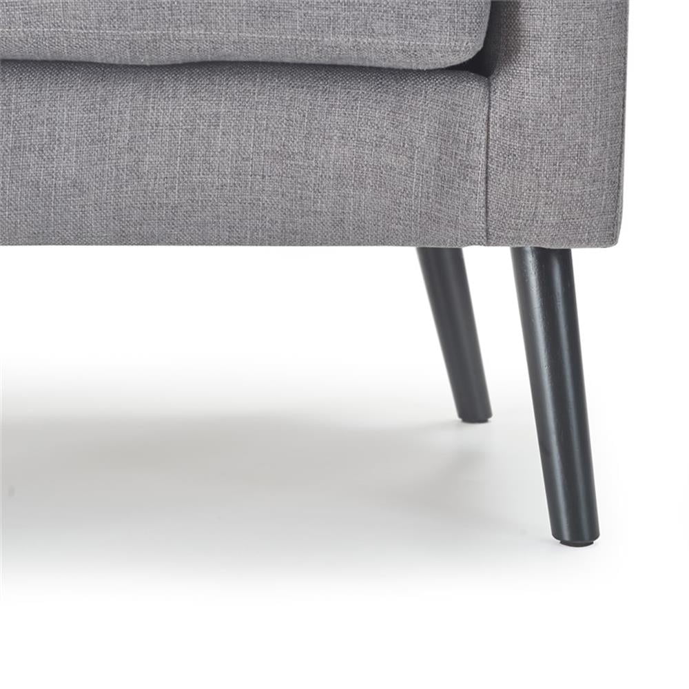 Adore Decor Ivey Modern Tufted Fabric Accent Chair in Gray