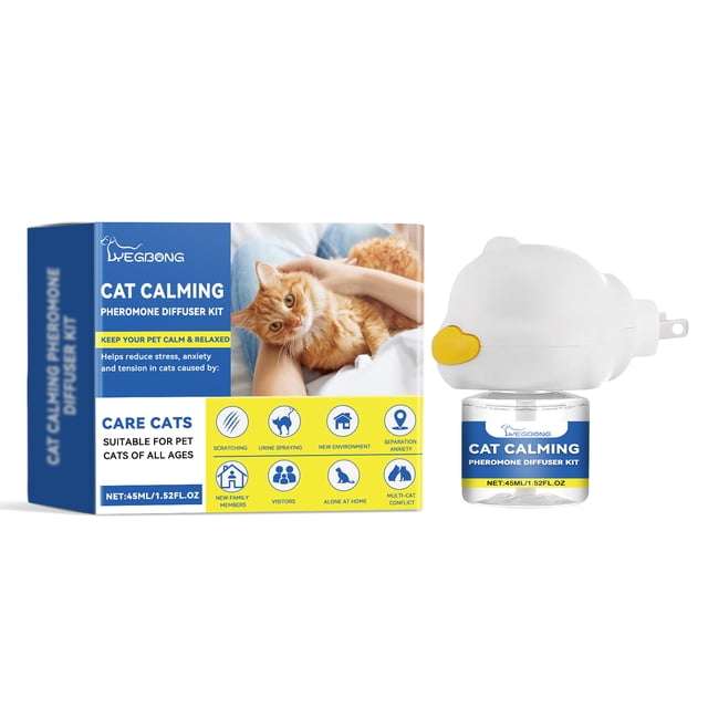 Yegbong Cat Mood Diffuser Set Pet Cat Grumpy Mood Care Solution Multi-Cat Conflict Scratching