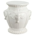 thumbnail image 2 of JONATHAN Y Anita 18" Classic Vintage Ceramic Indoor/Outdoor 4-Elephant Garden Stool, White, 2 of 5
