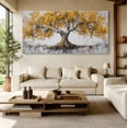 thumbnail image 6 of Canvas Wall Art for Living Room - Large Yellow Tree of Life Canvas Prints, Modern Abstract Nature Painting for Kitchen Bedroom Office Wall Decor, 6 of 7