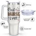 thumbnail image 4 of Nurse Gifts 40 oz Tumbler, Best Nurse Ever Vacuum Insulated Travel Mug with Lid Straw Handle, 40oz Cup Gift for Women, 4 of 5