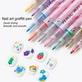 thumbnail image 4 of opvise Nail Art Drawing Pen Rich Colors Fine Tip Quick Drying Press Type Leak-proof DIY Beauty Tools Nail Color Drawing Liner Dotting Pen Pink, 4 of 8