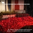 thumbnail image 3 of Cadena de luces Dirnun, 160 LED, red roja, 152 x 213 cm, resistente al agua, 120 V, 3 of 8