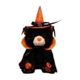 thumbnail image 2 of WYBXZ Black Pumpkin Bear Plush, 11.81IN Stuffed Animal for Halloween, Soft Lint-Free Plush, Spooky Cute Fall Decorative Pillow Toy, 2 of 7