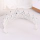 thumbnail image 3 of Nvzi Tiara para novia, diadema de princesa, corona nupcial, joyería para el cabello con diamantes de imitación de cristal, decoración para cumpleaños, graduación, fiesta de disfraces (blanco), 3 of 4