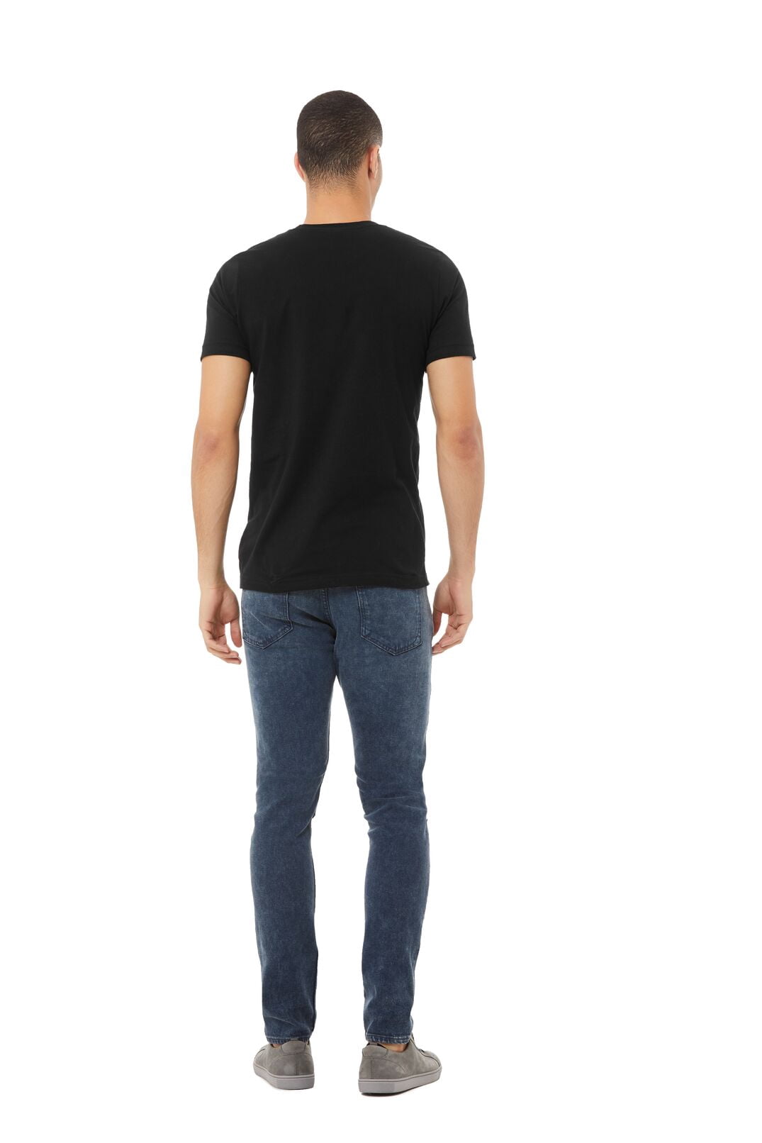 BELLA+CANVAS Adult Crew Neck Personalized T-Shirt, Create Your Own Designs, Black, Large, Unisex
