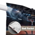 thumbnail image 4 of Basketball Swag Valances for Windows, Kitchen Curtains 36 Inch Length 2 Panels Set, Sports Theme Stadium Field Lights Ball Short Curtains for Small Windows Rod Pocket Cafe Curtains Drapes 28"x36", 4 of 8
