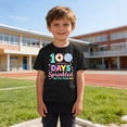 thumbnail image 5 of 100 Days of School Shirt for Boys, Kids 100% Cotton T-Shirt, 100th Day School Celebration Tee, Black Graphic Top for Ages 3-10,Size 4 T, 5 of 9