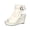 White, variant on Women's Open Toe Wedge Sandal Booties Heeled Adjustable Buckle Strap Platform Ankle Sandals Summer Beach Party Dress Sandals