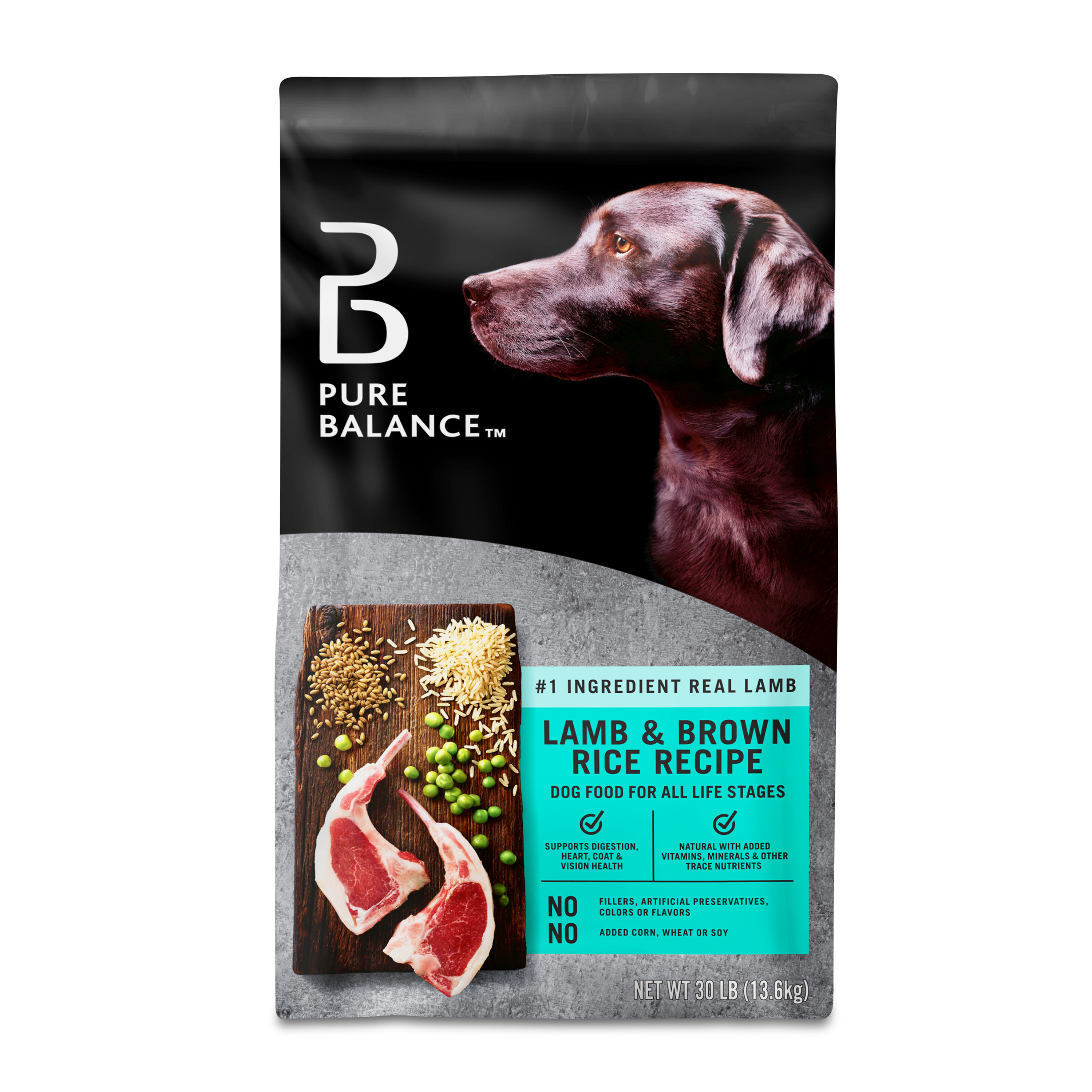 Pure Balance Lamb and Brown Rice Recipe Dry Dog Food, 30 lb