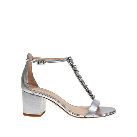 Lindsey Embellished Metallic Leather Sandals