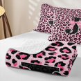 thumbnail image 4 of Manfei Pink Leopard Print Bow Letter J Quilt King for Girls, Cute Initial Bows King Coverlet Set, 4 of 7