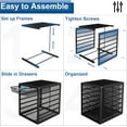 thumbnail image 5 of Mesh Desk Organizer with 6 Tier Sliding Drawers, Paper Sorter, Multi-Functional Home Office Supplies Storage Tray for Letters, Documents, Books, Mail, Files, Arts & Crafts Supplies - Black, 5 of 15