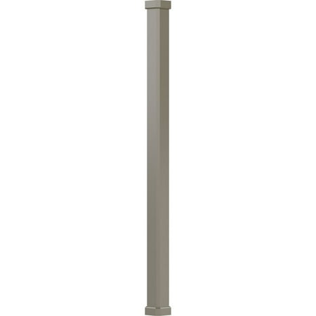 

6 x 9 Endura-Aluminum Craftsman Style Column Square Shaft (Load-Bearing 20 000 lbs) Non-Tapered Wicker Finish w/ Capital & Base
