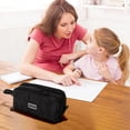 thumbnail image 5 of Estuche para lápices de pana con múltiples compartimentos | Organizador de estuches para bolígrafos de gran capacidad | Bolsa de papelería de tela resistente al desgaste para estudiantes, 5 of 5