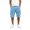 Sky Blue, variant on Men's Plain Cargo Shorts, Elastic Waist Multi-Pocket Pants, Summer Casual Straight Leg Bottoms