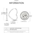 thumbnail image 3 of 925 Sterling Silver Hoops Asymmetrical Heart Earrings Silver Hoop Earrings for Women Gold Hoop Cubic Zirconia Earrings Hypoallergenic Earrings, 3 of 5