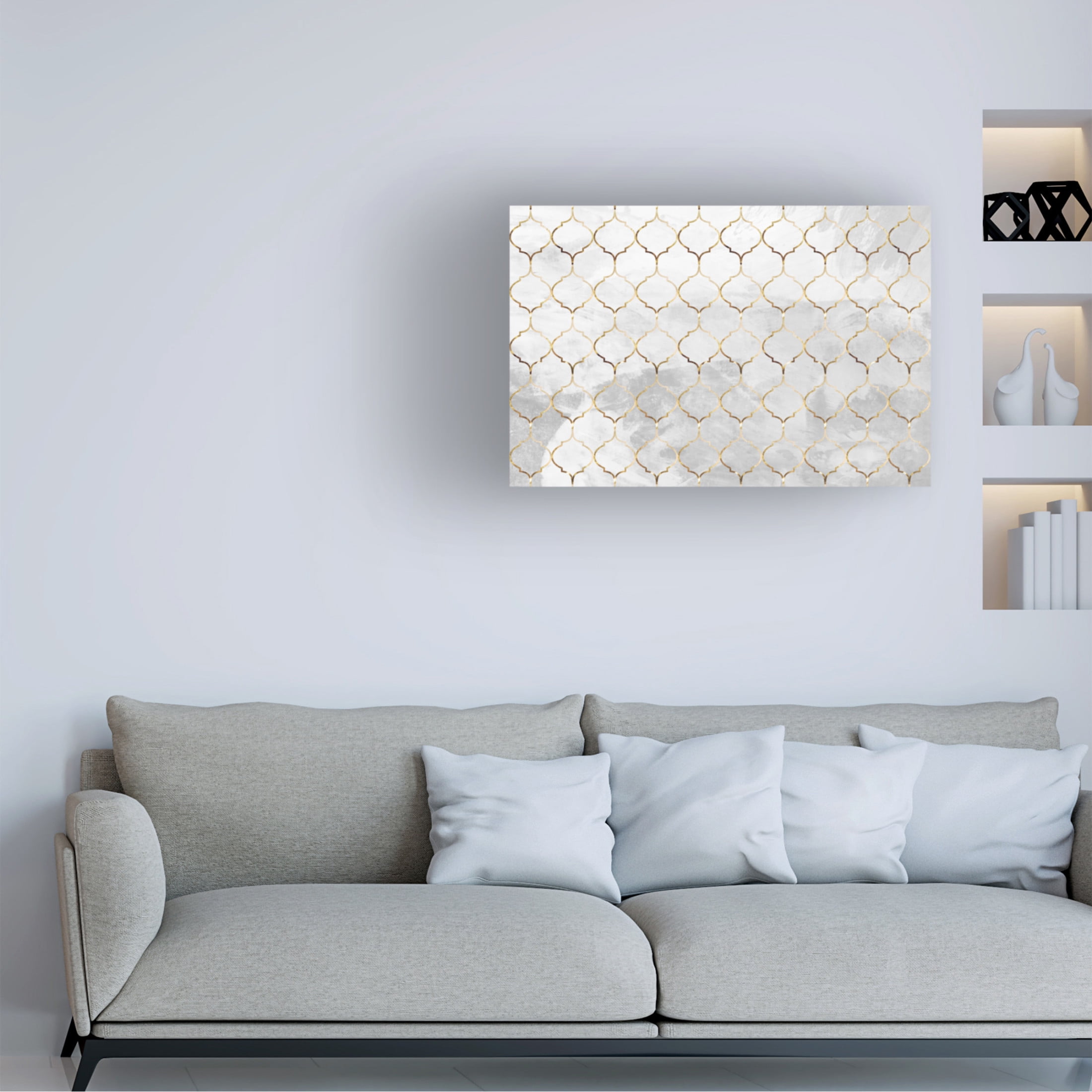 Trademark Fine Art Sarah Manovski  Moroccan wall mural concrete gold Canvas Wall Art