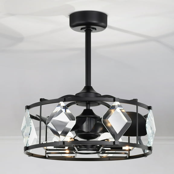 Dakota 24.8 in. 6-Light Indoor Matte Black Finish Ceiling Fan with Light Kit and Remote