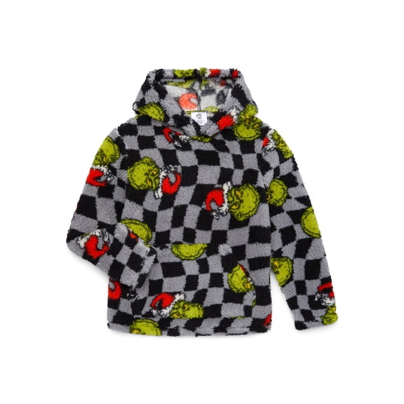 The Grinch Boys’ Pullover Hoodie with Long Sleeves, Sizes 4-18