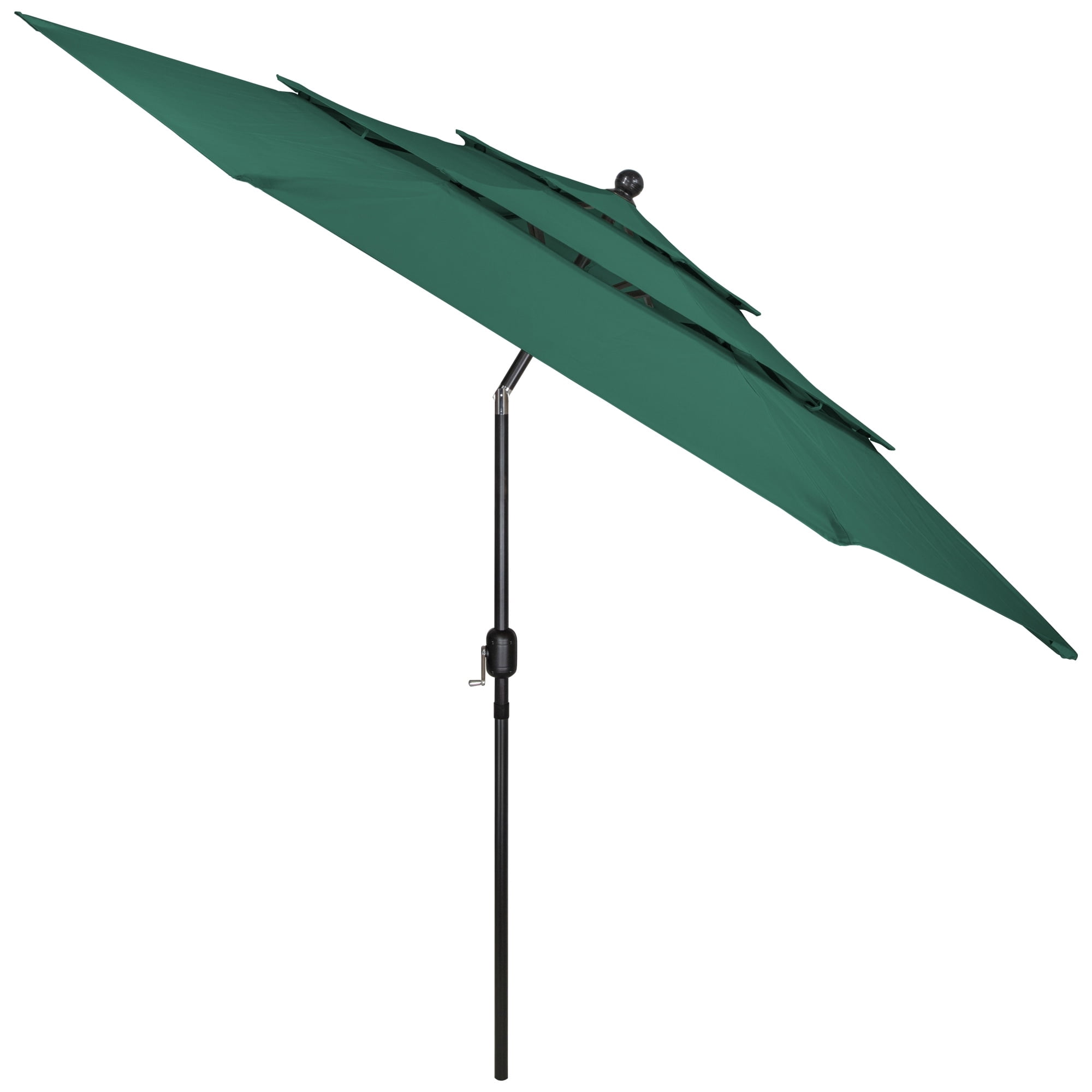 Northlight 9.75ft Outdoor Patio Market Umbrella with Hand Crank and Tilt Green