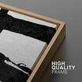 thumbnail image 5 of IDEA4WALL Framed Canvas Print Wall Art Set of 3 Black Ink Paint Stroke Grid Landscape Abstract Pattern Wall Decor Retro Geometric Graffiti Prints Contemporary Minimal Artwork - 16"x24"x3 Natural, 5 of 5