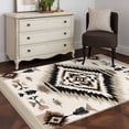 thumbnail image 3 of Boho Black Brown Runner Rug 2.7x5 FT, Non Slip Entryway Carpet, Geometric Southwestern Ethnic Vintage Washable Soft Floor Carpet Entrance Mat Non-Shedding Throw Rug for Hallway Laundry Room Bedside, 3 of 9