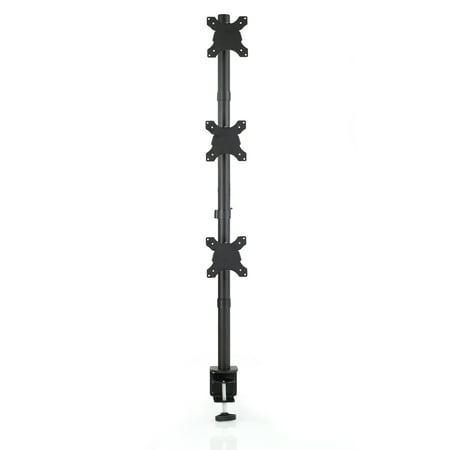 - VIVO Triple LCD Monitor Desk Stand, Desktop Mount, Stacked Vertical 3 Screens up to 27