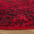 thumbnail image 4 of SAFAVIEH Adirondack Zoey Traditional Faded Area Rug, Red/Black, 4' x 4' Round, 4 of 7