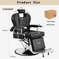 thumbnail image 2 of Barber Chairs for Barbershop Home,All Purpose Reclining Salon Chair for Hairstylist, Black Hydraulic Vintage Barbershop Chair, Adjustable Height, 360 Swivel, 2 of 7