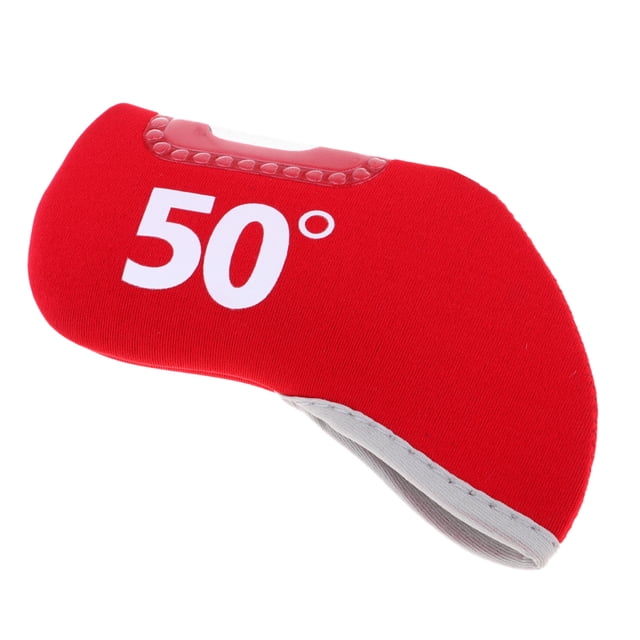 Manga del protector de la cubierta de la cubierta de la cabeza del 50 gra rojo Sunnimix Cubierta de la cabeza del hierro del golf