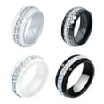thumbnail image 4 of Ruiboury Luxury 8mm Width Ceramic Ring For Trendy Women S Wedding Durable Ceramic Ceramics Rings For Wedding Rings For Women black Size 7, 4 of 6