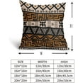 thumbnail image 3 of African Print Pillow Covers 20x20 Inch Set of 2, Brown Black Ethnic Style Boho Decorative Throw Pillow Cases Modern Cushion Covers Bohemian Decoration Gift Farmhouse Sofa Couch Bed Decor, 3 of 6
