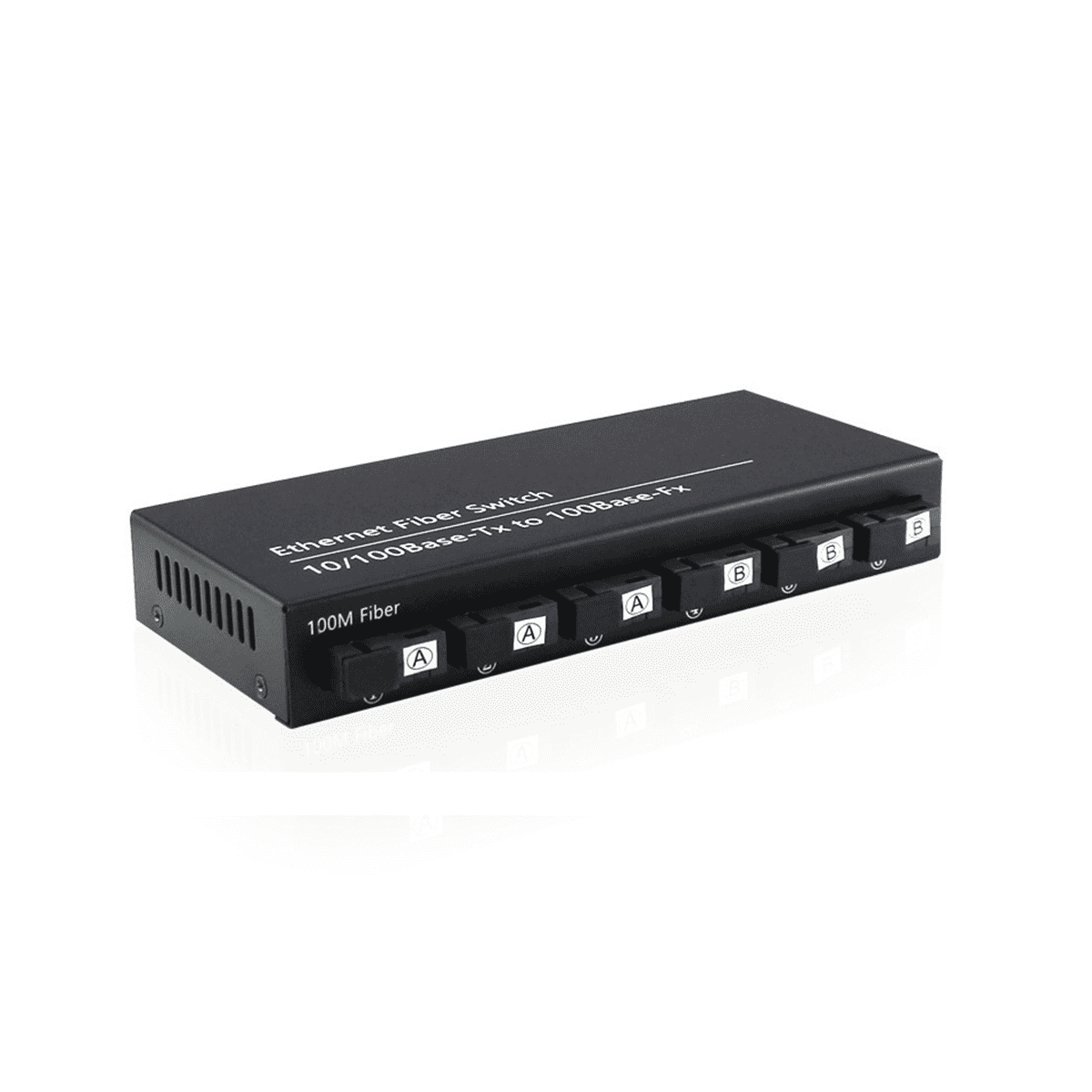 6Port 10/100M Ethernet Switch 6 Fiber Port 25KM 2UTP RJ45 Fiber Optical Transceiver Optical Media Converter US Plug