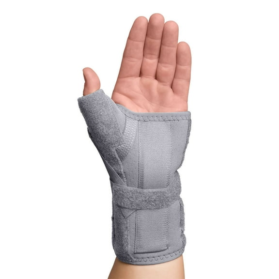 Swede-O Gray Thermal Vent Carpal Tunnel Brace with Thumb Spica, Left - Large/XLarge