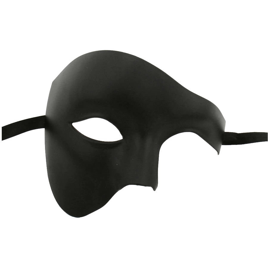 Cream Venetian Phantom Half Mask KBW 