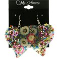 thumbnail image 3 of Mi Amore Heart Flower Dangle-Earrings Multicolor, 3 of 5