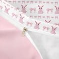 thumbnail image 4 of Erosebridal Cartoon Rabbit Twin Bedding for Kids Girls, Pink Princess Bow Duvet Cover Set, Pink Reversible 2-Piece, 1 Duvet Cover and 1 Pillowcase, No Comforter, 4 of 6
