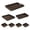 A, variant on Rustic Burnt Wood Serving Tray Set Detachable Divided Square Snack Trays Farmhouse Antique Wooden Charcuterie Board with Cutout Handles for Tea Fruit Nuts Home Storage Party Decor