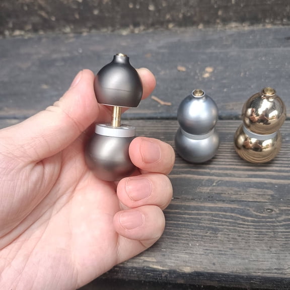 Gourd Shaped Fidget Spinner ,Metal Fidget Toy Features Magnetic Buttons and a Slider,  Easy to Carry and Stress Relieving