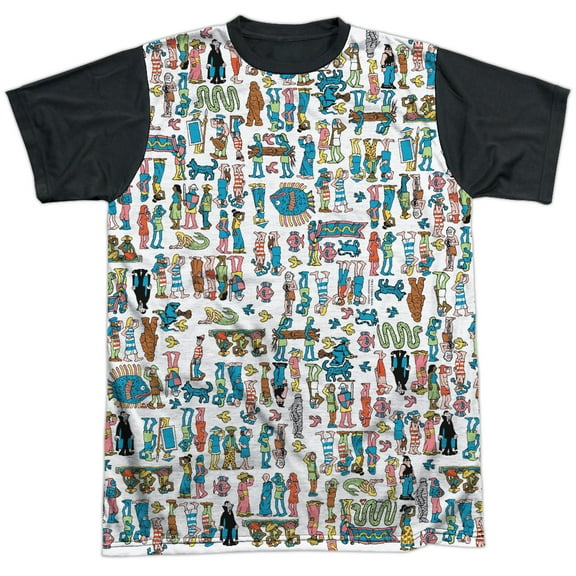 Wheres Waldo - Figures - Short Sleeve Black Back Shirt - XXX-Large