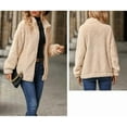 thumbnail image 2 of WQD Womens Sherpa Fleece Zip Up Jacket Long Sleeve Stand Collar Warm Fuzzy Teddy Coat Casual Winter Outerwear Soft Cozy Plush Sweatshirt, 2 of 6