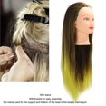 thumbnail image 4 of Cabeza de maniquí de peluquería fácil de montar mezcla de colores cabeza de trenzado de cabello tinta de simulación amarilla portátil para salón para práctica de ANGGREK Otros, 4 of 8