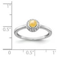 thumbnail image 2 of Primal Gold 14 Karat White Gold Diamond and Cabochon Citrine Ring, 2 of 3