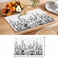 thumbnail image 6 of Grey Botanical Placemats Set of 4 Dragonfly Flower Leaf Retro Ink Style Place Mats Indoor Wipeable Table Mats Washable Cloth Dining Table Placemats for Kitchen Holiday Party Home Decor 13x19 Inch, 6 of 9