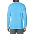thumbnail image 3 of GrmtClth Mens Minimalist Solid Crew Neck Casual Pullover Shirts, Long Sleeve Loose Fit Office Daily Athletic Layering Tops Sky Blue 2XL, 3 of 4