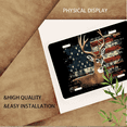 thumbnail image 3 of 1 Pcs Durable License Plate Covers & Frames, Deer and American For Decorative Front, Waterproof For Decoration Aluminum License Plate Covers & Frames Cover For Men Women, 12" X 6", 3 of 6