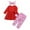 Red, variant on Otqutp Baby Birthday Clothing Sets Kids Girls Print Long Sleeve Sweatshirt Top and Pants Set 2 Piece Outfits Christmas Gifts 1-5 Years